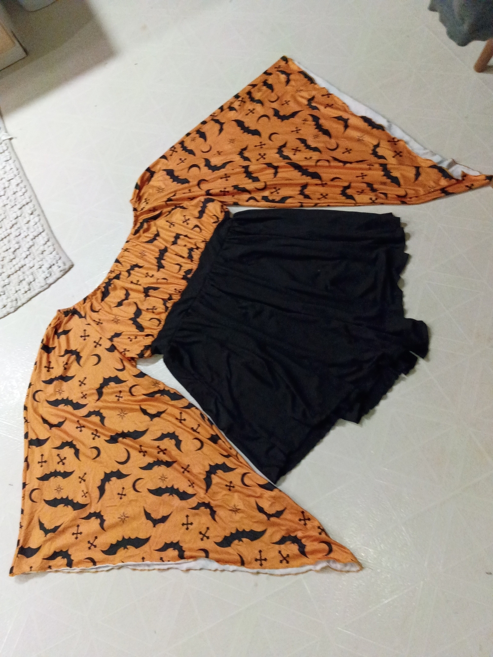SHEIN Orange Bat & Moon Print Dress PERFECT For And Halloween Occasion